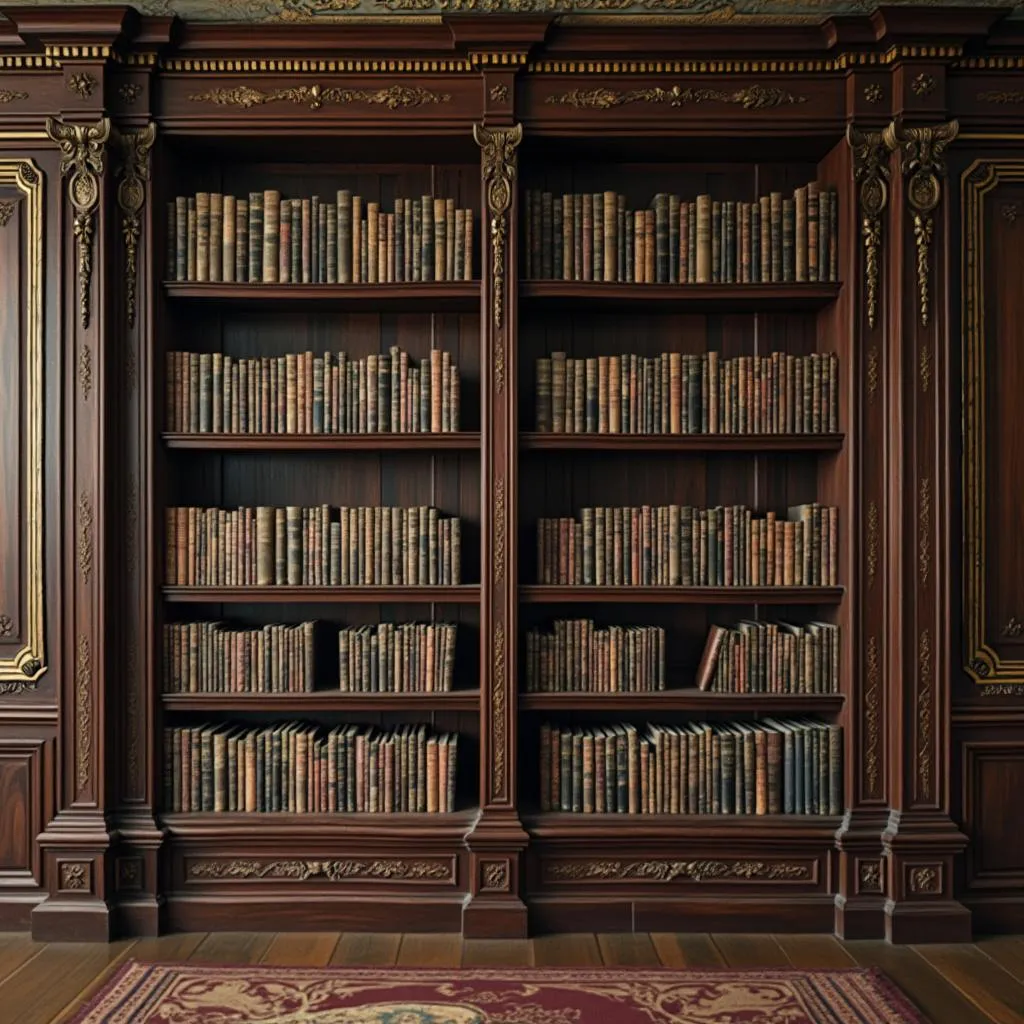 Colección de libros físicos en estantería